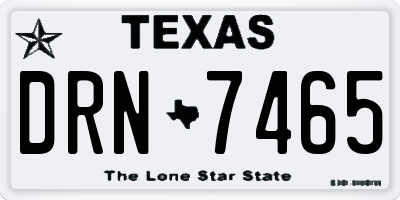 TX license plate DRN7465