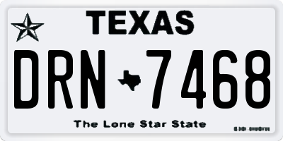 TX license plate DRN7468