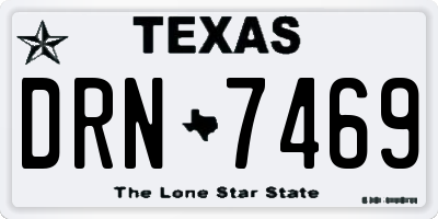 TX license plate DRN7469