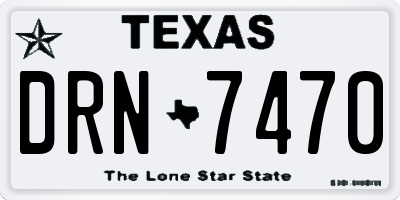TX license plate DRN7470