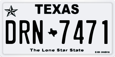 TX license plate DRN7471