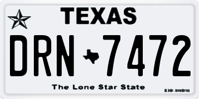 TX license plate DRN7472
