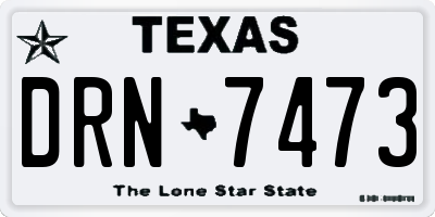 TX license plate DRN7473