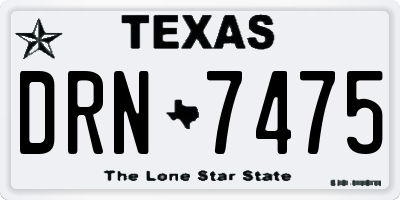 TX license plate DRN7475