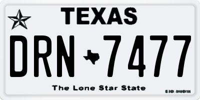 TX license plate DRN7477
