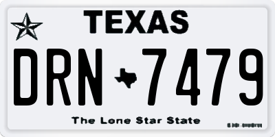 TX license plate DRN7479