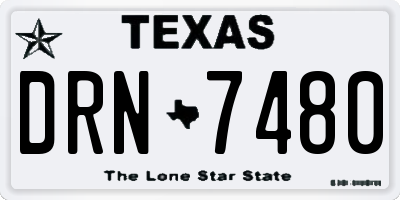 TX license plate DRN7480