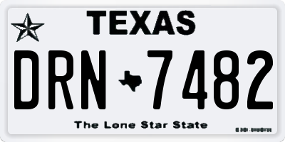 TX license plate DRN7482