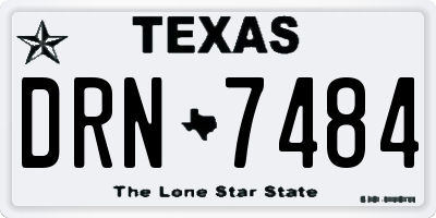TX license plate DRN7484