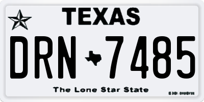 TX license plate DRN7485