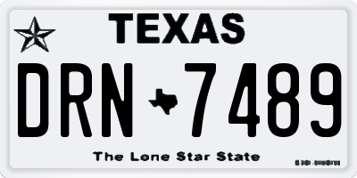 TX license plate DRN7489