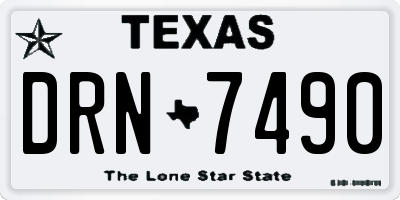 TX license plate DRN7490