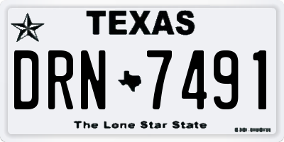 TX license plate DRN7491
