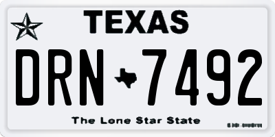TX license plate DRN7492