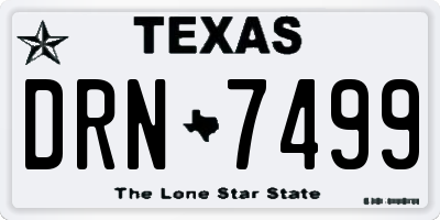 TX license plate DRN7499