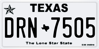 TX license plate DRN7505