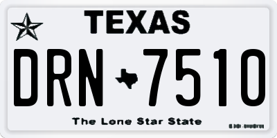 TX license plate DRN7510