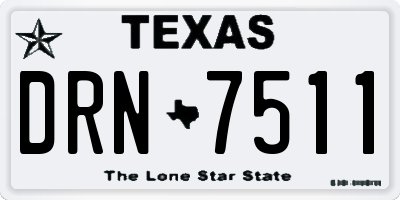 TX license plate DRN7511