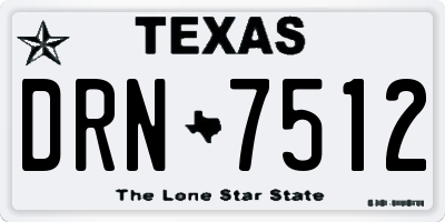 TX license plate DRN7512