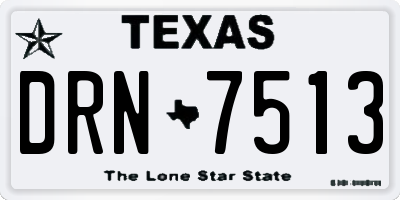 TX license plate DRN7513