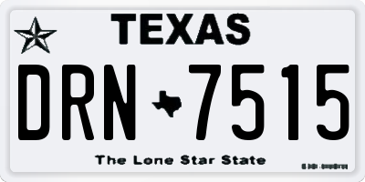 TX license plate DRN7515