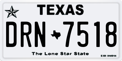 TX license plate DRN7518