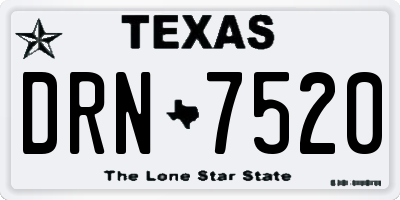 TX license plate DRN7520