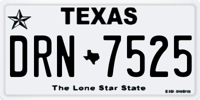 TX license plate DRN7525