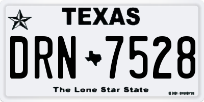 TX license plate DRN7528