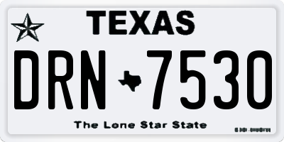 TX license plate DRN7530