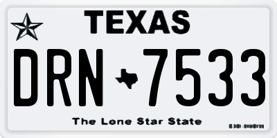 TX license plate DRN7533