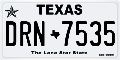 TX license plate DRN7535