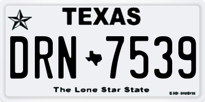 TX license plate DRN7539