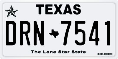 TX license plate DRN7541