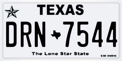 TX license plate DRN7544