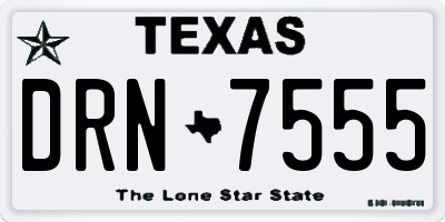 TX license plate DRN7555