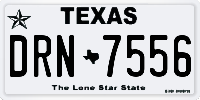 TX license plate DRN7556