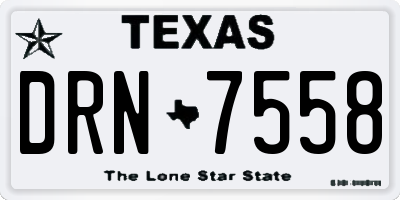 TX license plate DRN7558