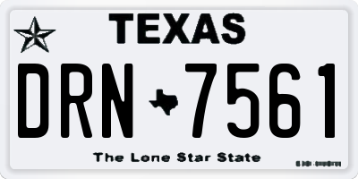 TX license plate DRN7561