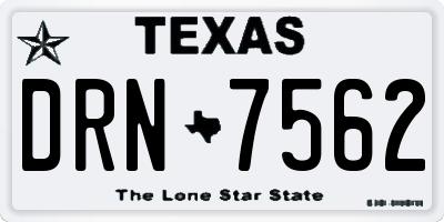 TX license plate DRN7562