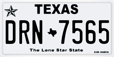 TX license plate DRN7565