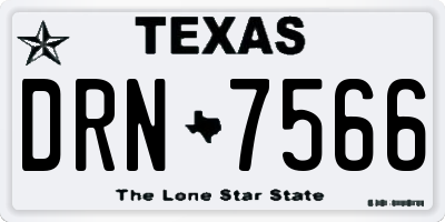 TX license plate DRN7566