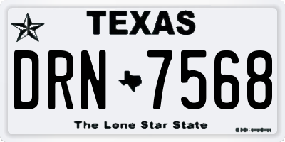 TX license plate DRN7568