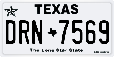 TX license plate DRN7569