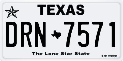 TX license plate DRN7571