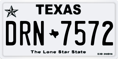 TX license plate DRN7572