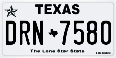 TX license plate DRN7580