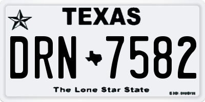 TX license plate DRN7582