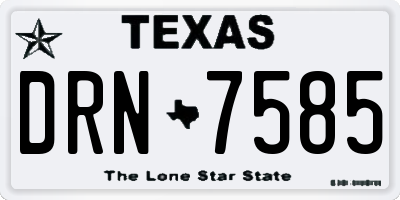 TX license plate DRN7585