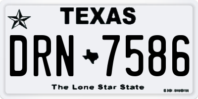 TX license plate DRN7586